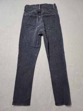AGOLDE Riley High Rise Straight Sz 24 Washed Black